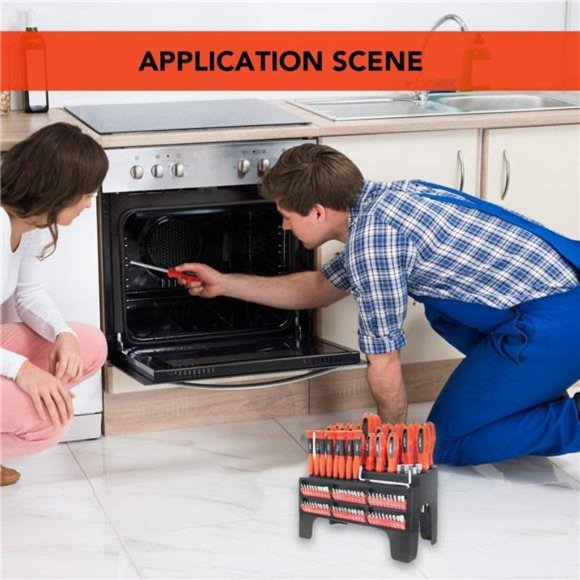 101-Piece Magnetic Screwdriver Set with Organizer Rack,Drive Magnetic Bit - Picture 7 of 7